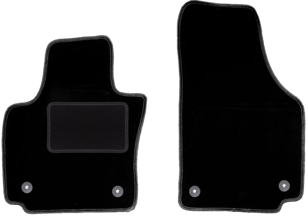 Черные передние коврики для: Минивэн Seat Toledo III (2004-2012 гг.)