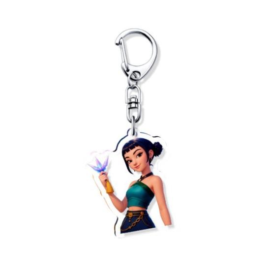 Witch Hunters Keychain Rich Character Modeling Lightweight Portable Key Chain Vibrant Color Anime Girl
