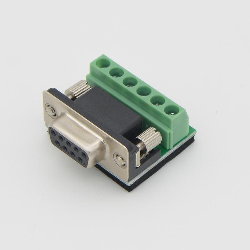 1Pcs 485 terminal terminal 232 adapter 422 female 5/6 DB9 terminal with fixed column connection solder-free