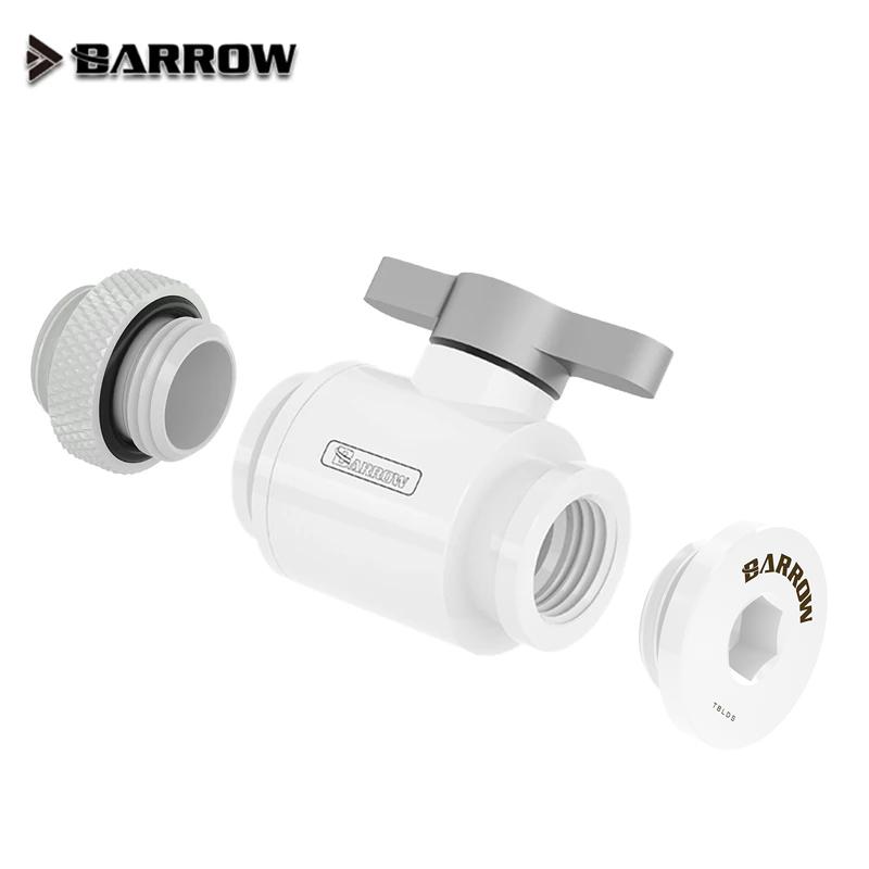 Barrow Water Valve Switch Kit Switch+Plug+Male to Male Fitting Double Inner G1/4 Thread Water Cooler Connector TLQFS-V1
