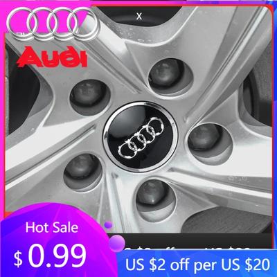 Hub Caps Hot For S1 60/61/68/69mm S1 Emblem Badge Car Wheel Center Hub Cap Covers Auto Rim Cover For S1 TT Q2 Q3 Q4 Q51s
