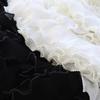 1Yard White Black Flower Pearl Beads Lace Fabric Trim Ribbon DIY Ruffle Applique Sewing Decoration