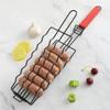1PC Kabob Holder Grill Basket Stainless Steel BBQ Tool for Hot Dog Vegetable Meat Steak Shrimp  Barbecue  Accessories  Grill
