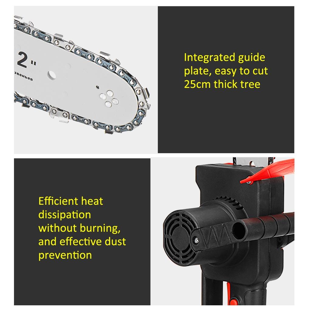 3200 Вт 12-дюймовый кронштейн для электрической бензопилы, аккумуляторная цепная пила, деревообрабатывающий станок, деревообрабатывающие инструменты для батареи Makita 18 В