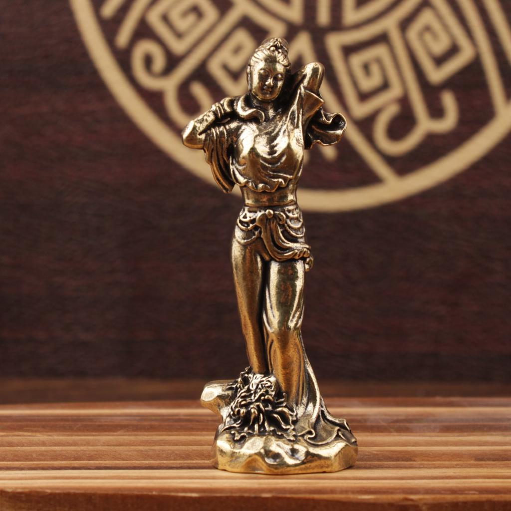 Латунь Древние Четыре Красавицы Медь Настольное Украшение Антикварные Разные Фигурки Статуэтки Ремесла Маленькая Бронза Кто