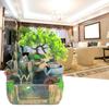 Tabletop Fountain Small Rockery Waterwheel Desktop Fish Container Indoor Fengshui Decor