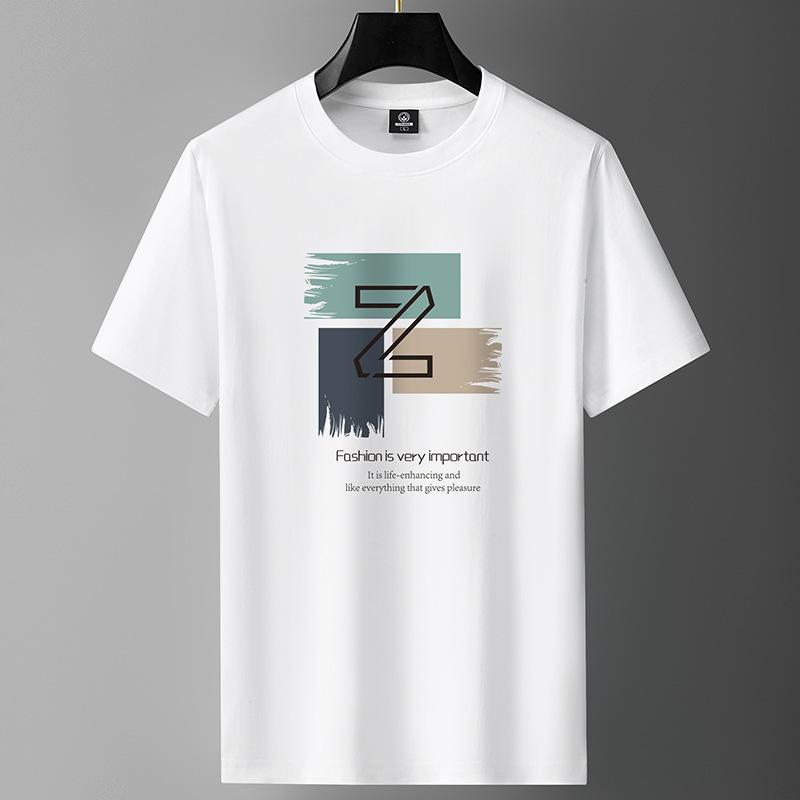 Big Z M-6XL Мужская футболка с короткими рукавами из чистого хлопка с круглым вырезом для мальчиков Повседневная футболка