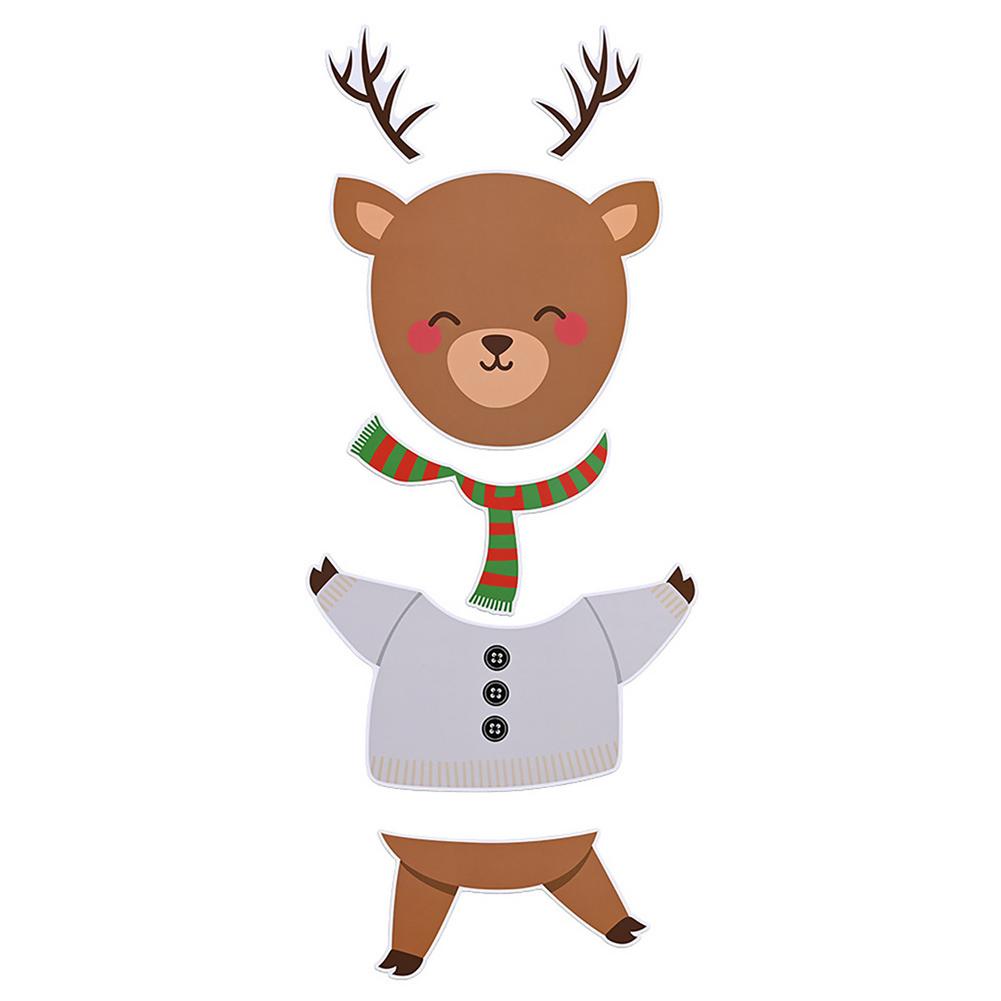 Christmas Decorations Creative Reindeer Snowman Santa Claus Refrigerator Magnet Stickers Set Cute Fridge Magnet Stickers