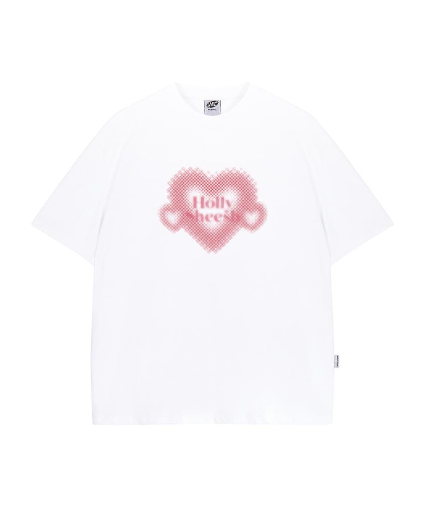 WILDROCK Hollysheesh Heart Pigment Oversized Short Sleeve T-Shirt_6 Colors (Cropped) (Type B)
