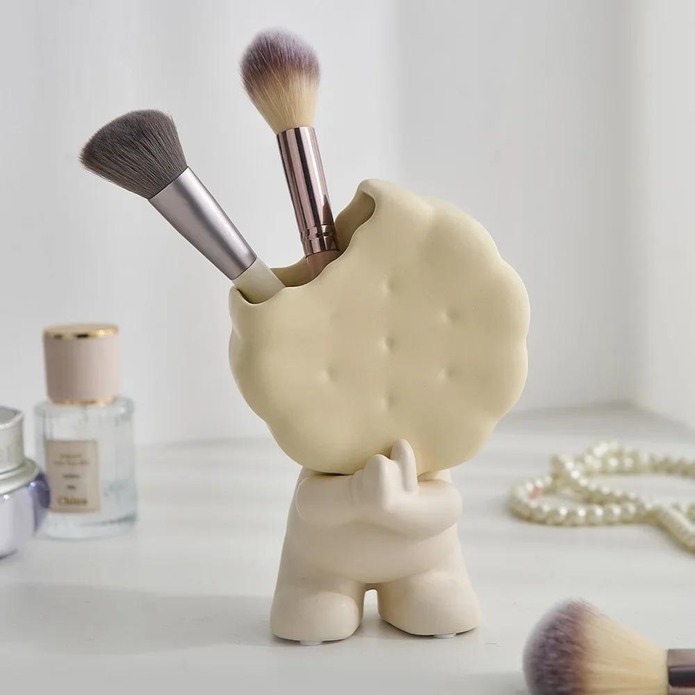 Творческий домашний декор, бисквитный человечек, украшения, керамическая статуэтка, многофункциональный настольный декор, держатель для ручек, ваза, декор, подарок на день рождения