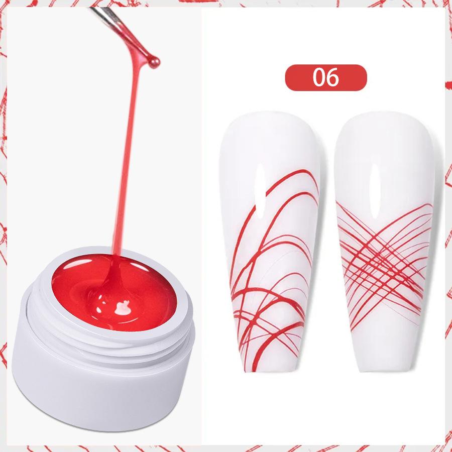5 мл рисунок УФ гель для ногтей эластичная подводка DIY веб-лак паутина гель-паук цветочные типсы для ногтей