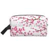 Japanese Sakura Cherry Blossoms Print Cosmetic Bags for Women Zipper Travel Toiletry Pouch Large Water Resistant Makeup Bag Gift