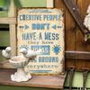 Creatives Quote Metal Sign - Yellow Tinplate Metal Painting Art Wall Art Deco Office, Home, Farmhouse, Bathroom, Bar