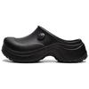 Li Ning Project* Muller Trendy Anti-Wear Open-Toe Slippers Women Slippers Black AGAU020-4