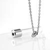 Ashes Holder Glass Bottle Necklace Transparent Glass Perfume Vial Pendant Memorial Necklace