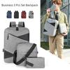 2025 New Fashion Oxford Laptop Bag Business Commuting Out Going Backpacks Leisure Men’s Travel Three-piece Set Knapsack
