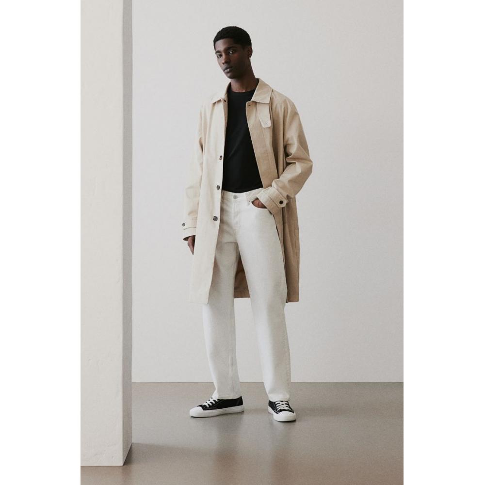 Футболка HM slim fit из хлопка, черная