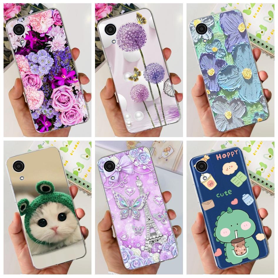 For Cover Samsung Galaxy A03 Core Phone Case Stylish Flower Butterfly Soft Silicone Clear Cover For Samsung A03 Core A032F Coque