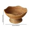 Handmade Rattan Fruit Basket Pantry Organizer Home Living Room Basket Rattan Bread Bowl for Countertop Party Dining Room Makeup