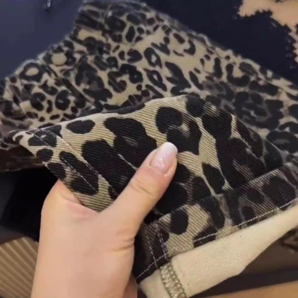 Осенние брюки в леопардовый принт для мальчиков - Толстые, прямого кроя, в стиле ретро, для детей маленького и среднего возраста