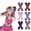 Fashion Women Girls Striped Elbow Gloves Warmer Knitted Long Fingerless Gloves Christmas Emo Gloves Mittens Arm Warmer