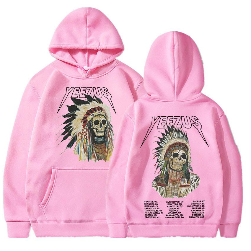 Канье Уэст Yeezus Бог Желает Тебя Худи с Двусторонним Принтом Мужские Хип-Хоп Винтажные Худи Уличная Одежда Оверсайз Худи Унисекс
