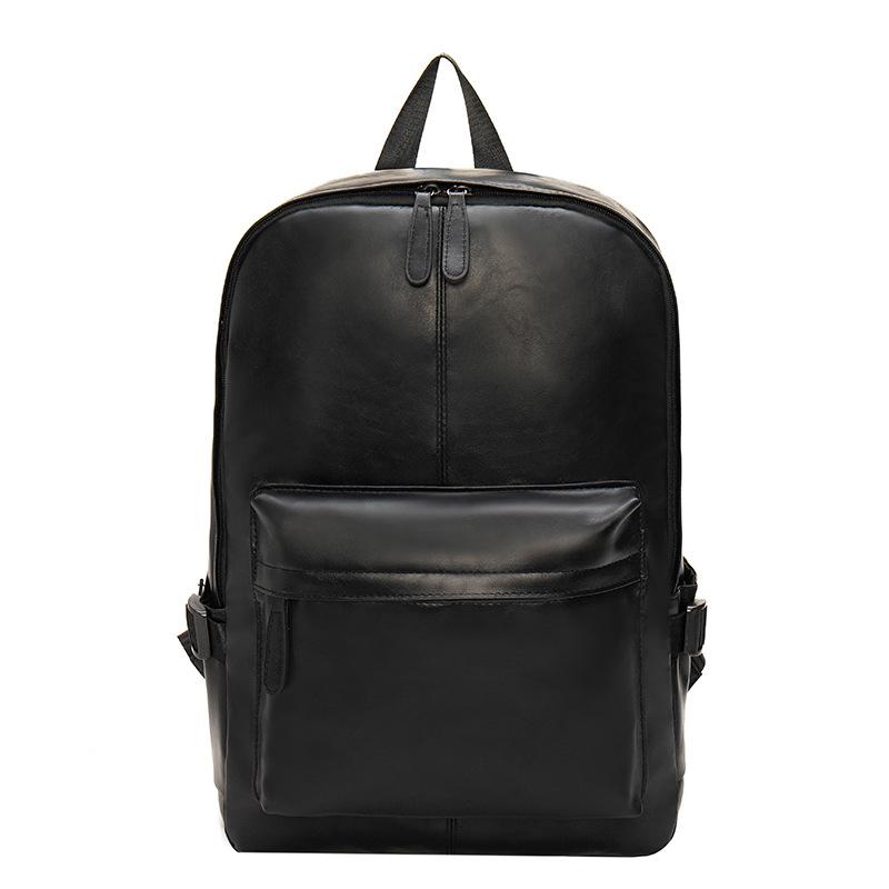 Мужской рюкзак из ПУ, корейская версия, простой студенческий школьный рюкзак, повседневный компьютерный рюкзак в стиле колледжа, ретро-рюкзак