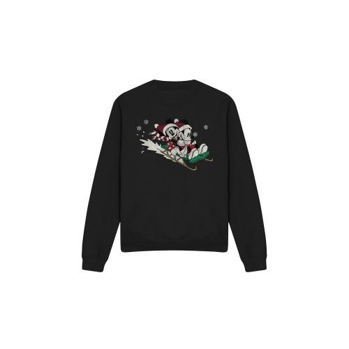 Disney Unisex Adult Sledding For Christmas Mickey & Minnie Mouse Sweatshirt