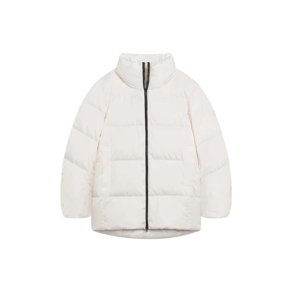 Li Ning Sports Lifestyle Series Zipper Duck Down Jacket Women Jacket Off-White AYMS368-1