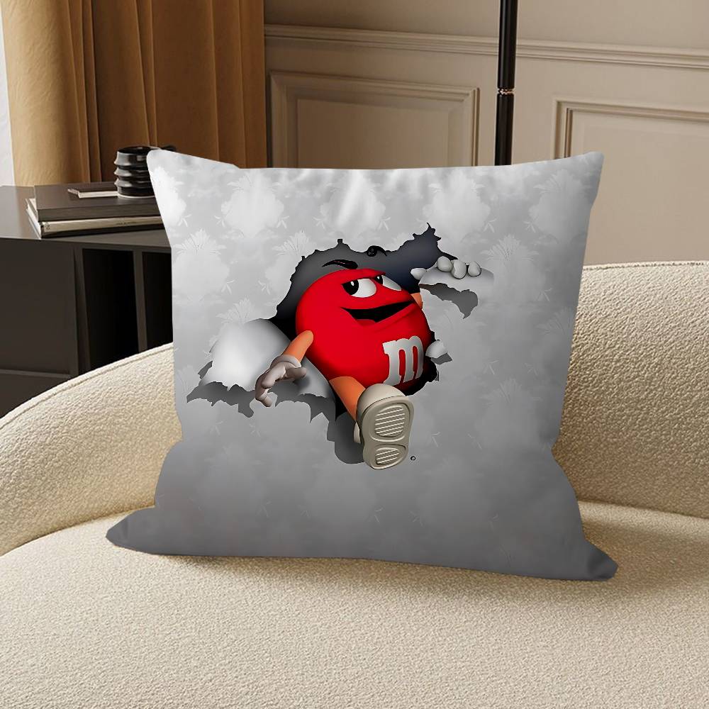 M-M And M-Ms Cushion Cover Pillowcase Upholstery Sofa Throw Pillow Home Decor Pillowcas