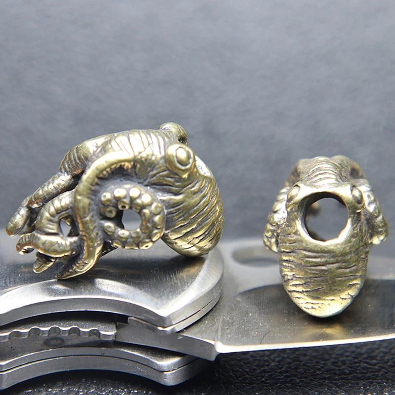 Retro Brass Sea Animal Octopus Pendant Diy Paracord Bracelets Necklace Accessori