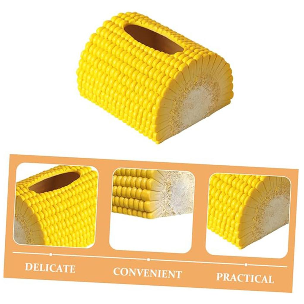 Коробка для салфеток из кукурузы, настольный держатель салфеток, настольная коробка для хранения, оригинальный держатель салфеток, диспенсер для салфеток, декоративный держатель салфеток, украшение для дома