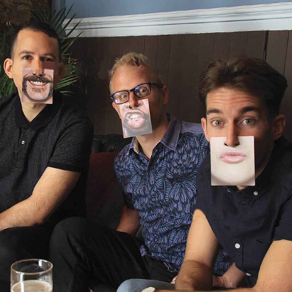 Set of 10 Entertaining Face Cover Cup Mat Combo Enjoyable Face Coasters Unique Cup Pads Multi Functional Mask Coaster