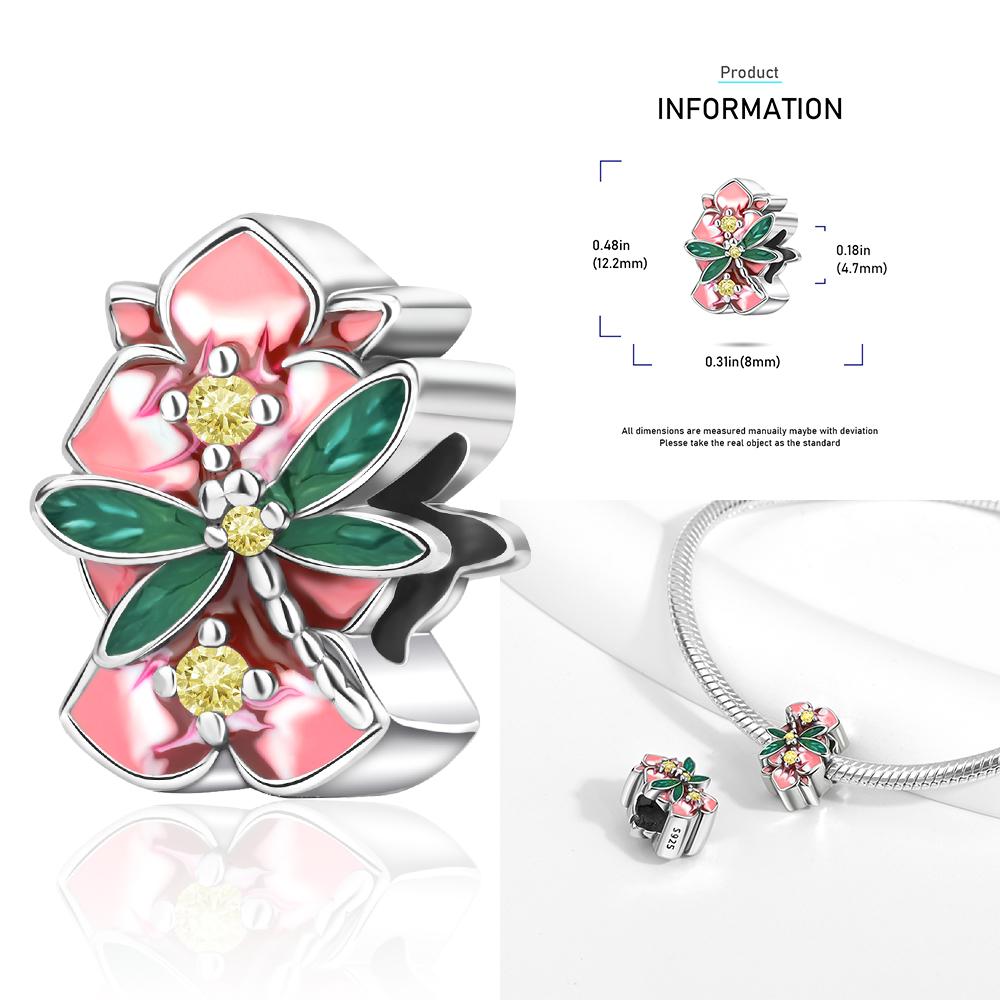 Циркон Сердце Клип Шармы Цветок Клевер Шарм Медь Морская Черепаха Бусины Подходят для DIY Оригинальный Браслет Ювелирные Изделия
