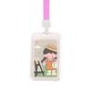 Student Cartoon Clear Badge Holder with Lanyard for ID or Bus Card