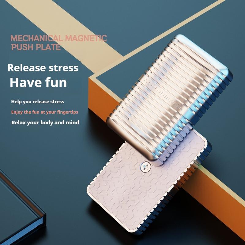 Механическая сдвижная мыльница, антистресс-игрушки, магнитная пуш-карта, металлическая толкающая тактильная игрушка для снятия стресса, игрушка для взрослых