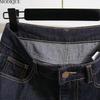 MODIQUE 2025 New Plus Size Summer Women's Loose Casual Straight Wide Leg Mopping Pants Ladies Elastic Solid Color Blue Denim Long Jeans