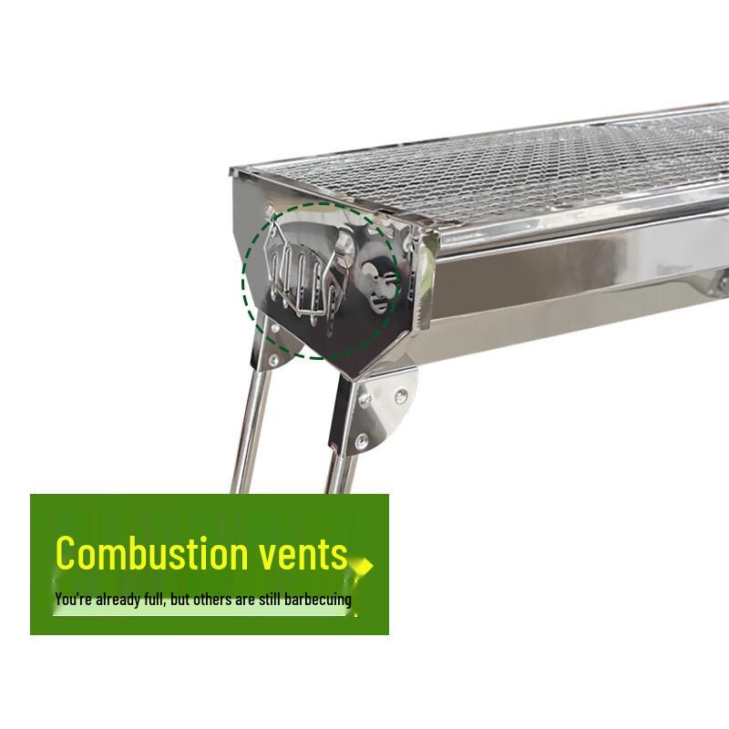 ZISIZ Large Folding Stainless Steel BBQ Grill