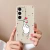 Чехлы для телефонов Samsung A05 A16 A56 F14 S25 Plus Ultra A05S A26 A36 Роскошные сердечки с рисунком из мягкого жидкого силикона для защиты линз Samsung Covers