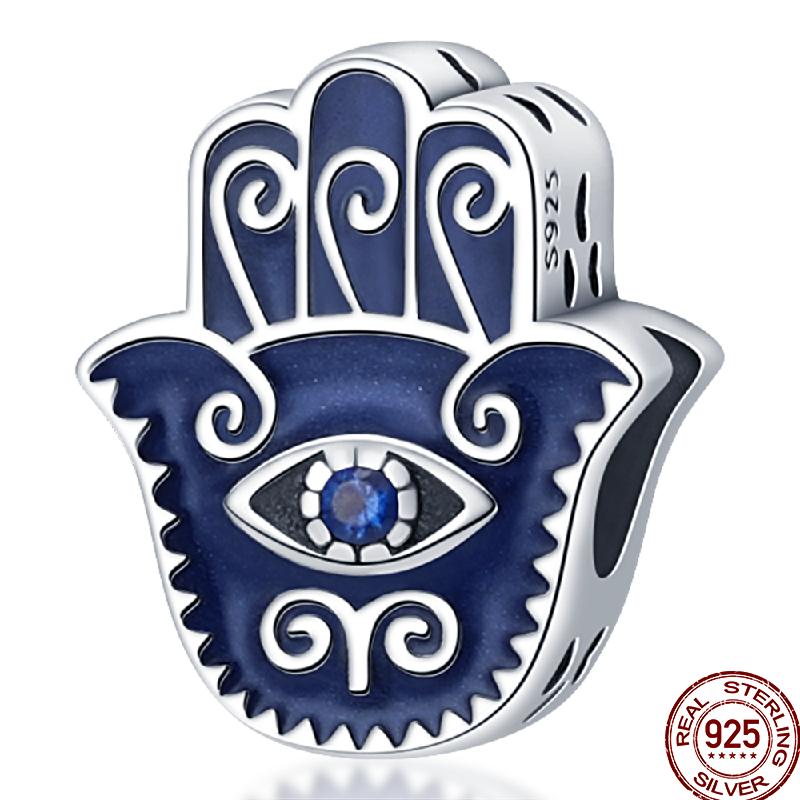 Copper Cross Bible Dove Holy Blessing Demon Eye Shiny Charm Bead Fit Pan Original Bracelet Diy Exquisite