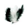 Set of 50 Feathers - EMINZA - Black and White - Height 10 Cm - Sold In Sets of 50