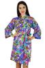 Women Printed Short Cotton Robe Bride Bridesmaid Getting Ready Coverup