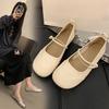 Soft Bottom Round Head Flat Mary Jane Shoes Female Summer Spring Hundred Matching Grandmother Shoes Soybean Shoes Single Shoes Female