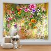 3D Colorful Flower Tapestry Beach Wall Tapestry Psychedelic Home Living Room Background Wall Fabric Decorative Tapestry