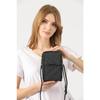 Unique Market Black Women's Crossbody Phone 3 Compartment Wallet Bag