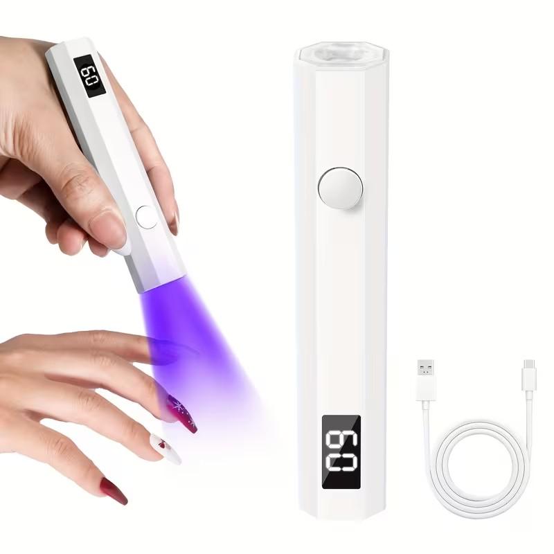 Мини-лампа для сушки ногтей, ручная, с USB-зарядкой, ЖК-дисплеем, для домашнего использования, лампа для быстрой сушки лака для ногтей