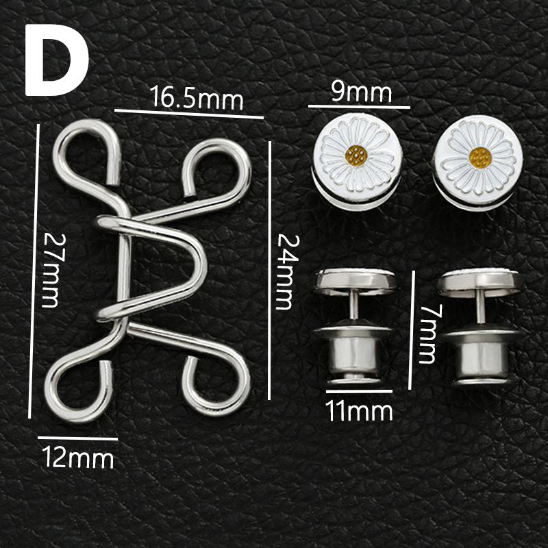 Tighten Waist Artifact Nail-free Adjustable Snap Waist Buckle Detachable Brooch Fixed Button
