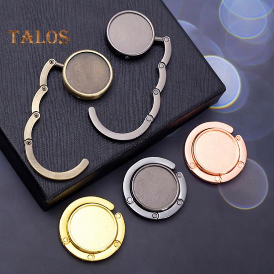 Складной крючок для сумки с магнитом, противоскользящий дизайн, универсальная совместимость, экономящий место металлический крючок для сумки, вешалка для кошелька