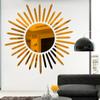 New Decorative Mirrors DIY Wall Stickers Sun Flower Aesthetic Room Decor Mirror Stickers for Living Room Decoración Hogar