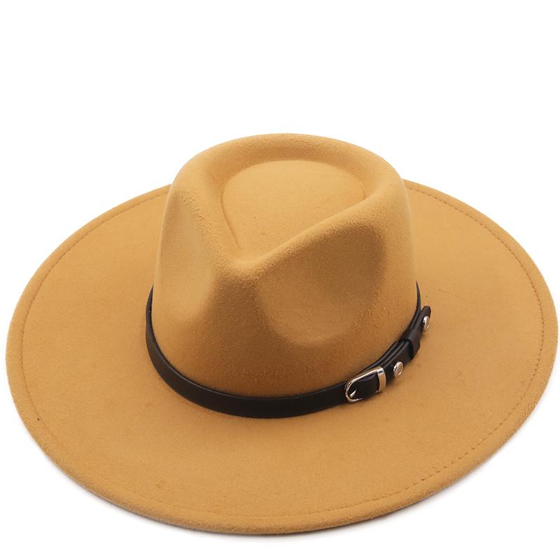 Простые британские стильные мужские и женские зимние шерстяные шляпы-федоры 9 см с большими полями, дерби, свадебные церковные джазовые шляпы